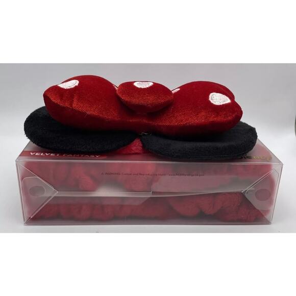 THE CREME SHOP - SPECIAL ED. MINNIE MOUSE 3D TEDDY PLUSH HEADBAND VELVET RED BOW - Picture 7 of 7